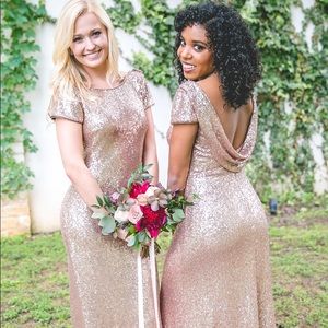 Rose Gold Sequin Bridesmaid Dress!